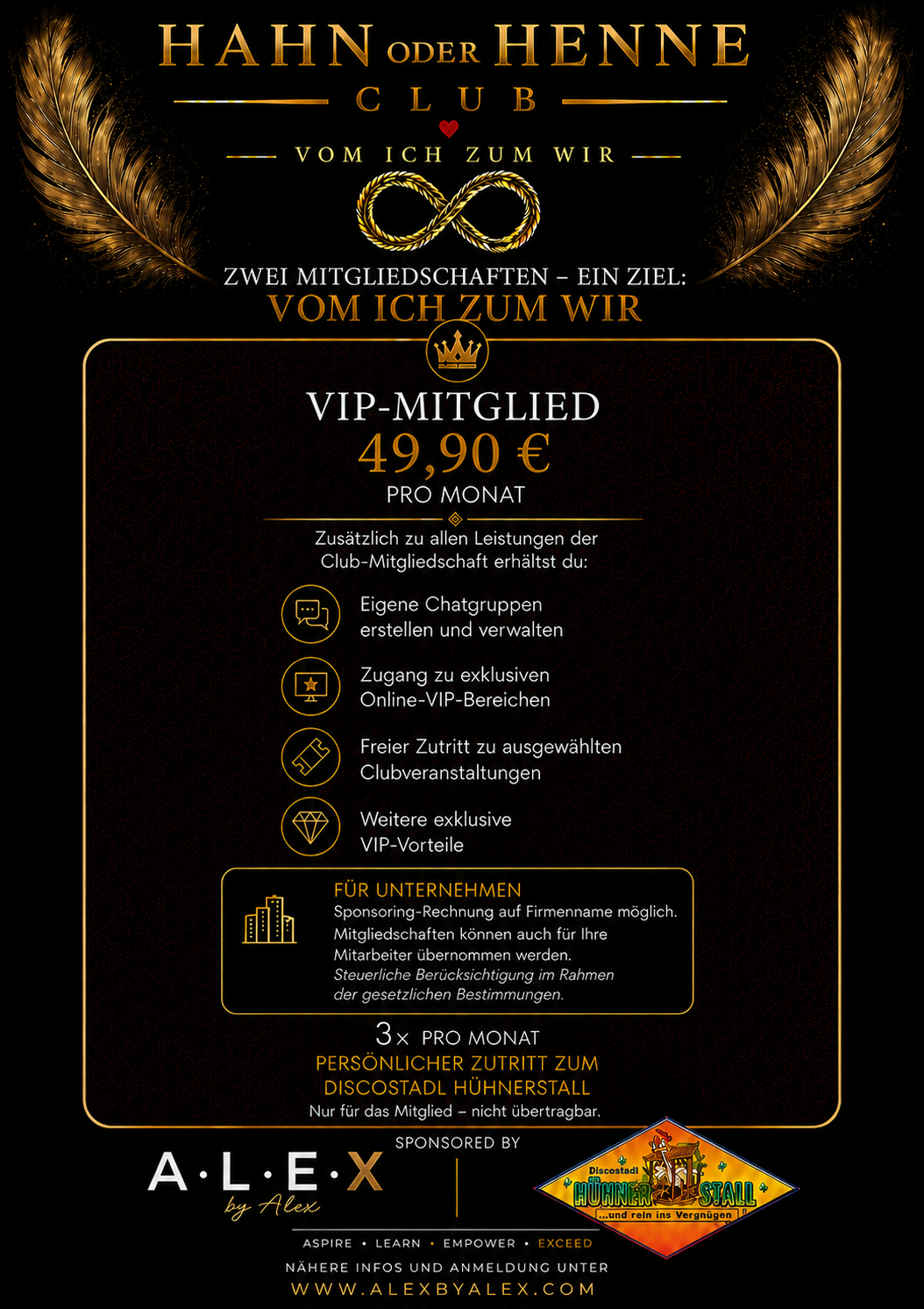 Hahn oder Henne VIP Clubmitgliedschaft